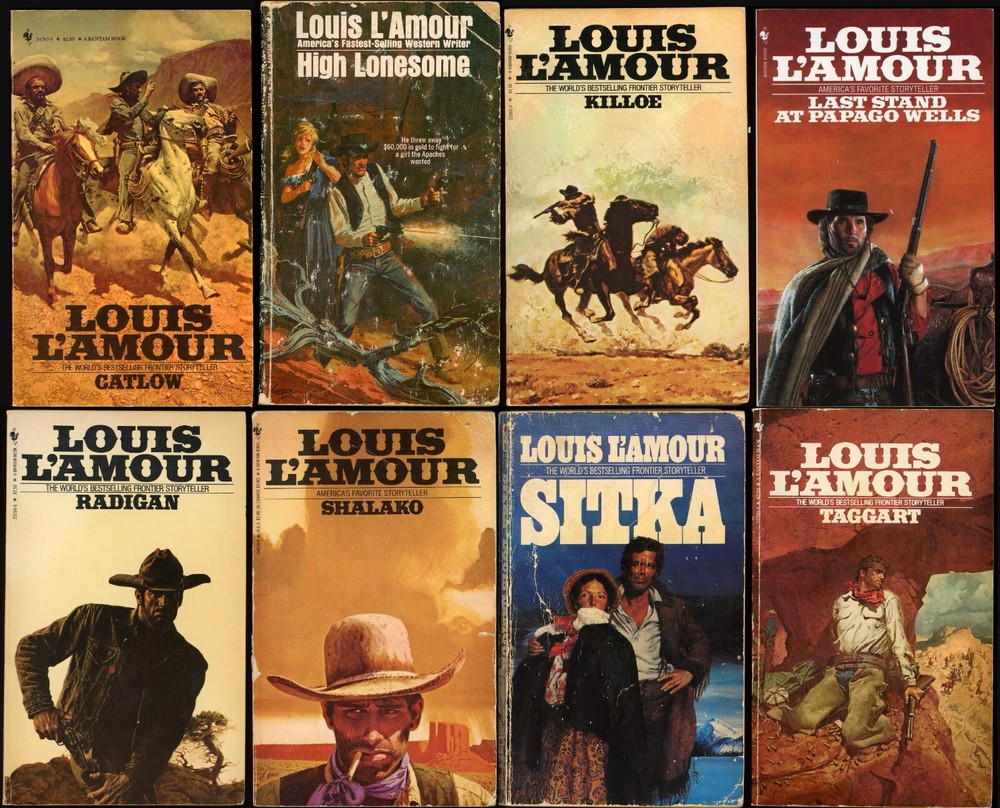 Western Action Adventure Lot of 8 Paperback by Louis Lamour