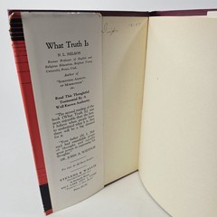 What Truth Is by N. L. Nelson – Hardcover Dust Jacket 1947