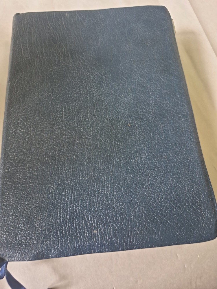 Holy Bible Kenneth Copeland Reference Edition KJV Red Letter Blue Leather 1991