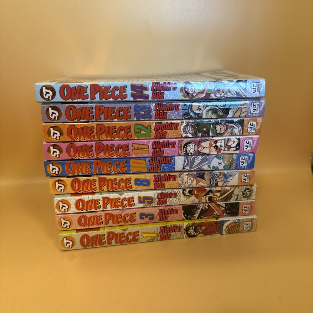 One Piece Gold Foil Manga Lot Vol 1 3 5 8 10-14 English