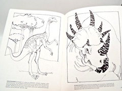 The Dinosaur Coloring Book by Anthony Rao (PB) & 2 Dinosaur Sticker Sets Vintage