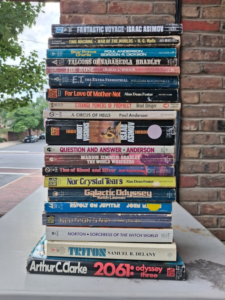 20 Vintage Sci-Fi Paperback Foster Norton Asimov Clarke Steiger Wells Anderson