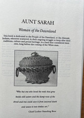 AUNT SARAH: WOMAN OF THE DAWNLAND. Trudy Ann Parker. SIGNED. 1994. VG HC/VG DJ.