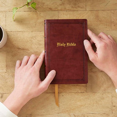 KJV Holy Bible: Personal Size Giant Print, Brown Leathersoft, Red Letter,…