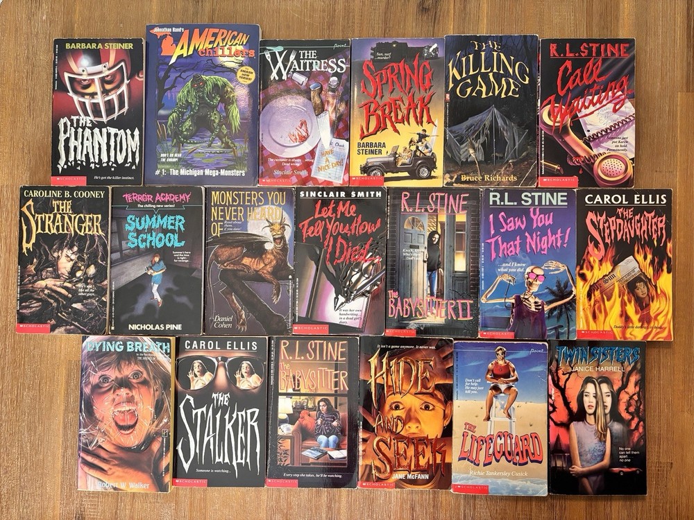 1990s Teen YA Pulp Horror Vintage Lot Of 20 R.L. Stine Steiner Ellis Pine Books