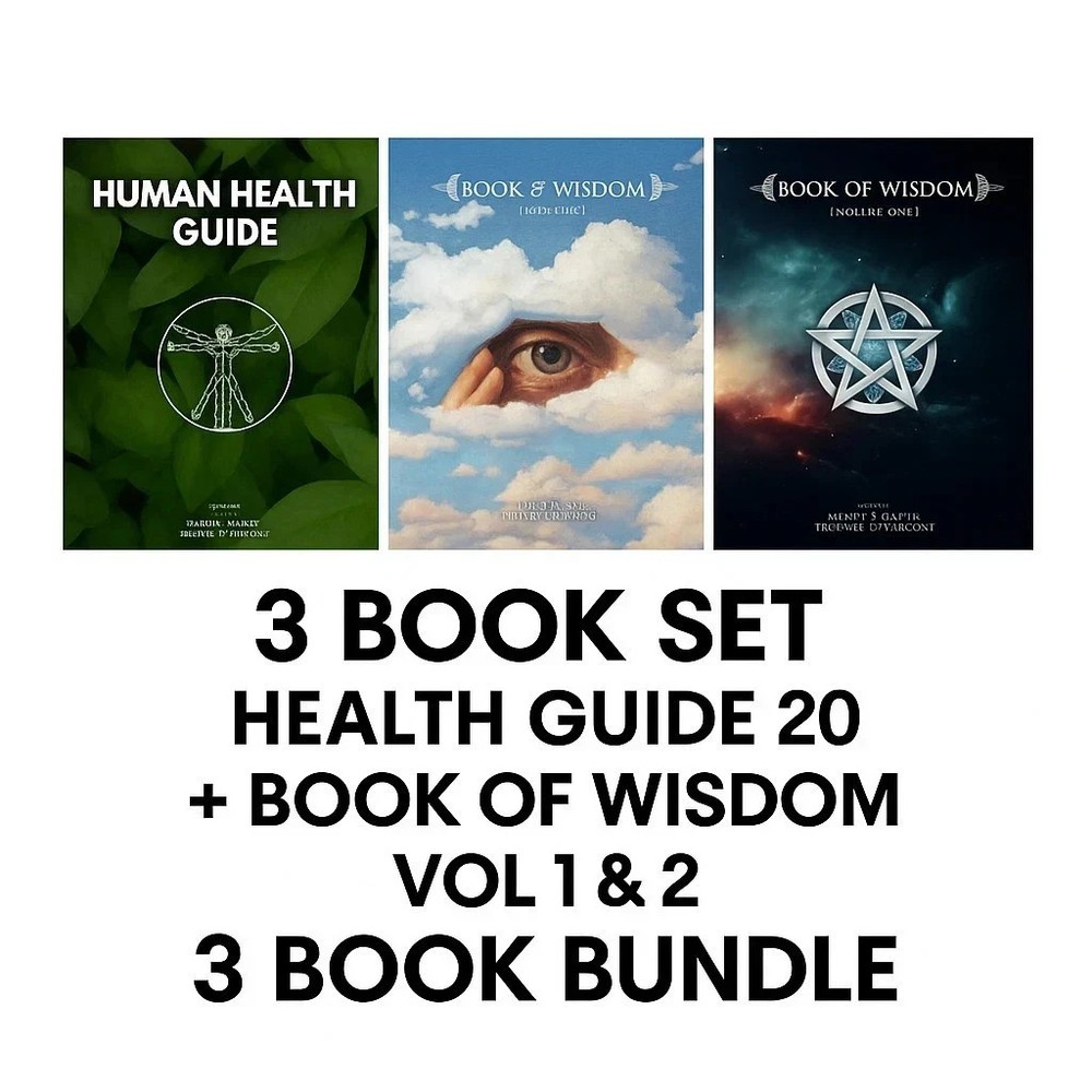Health Guide 20 + Book of Wisdom Vol 1 & 2 by Harry B. Joseph – 3 Book BUNDLE