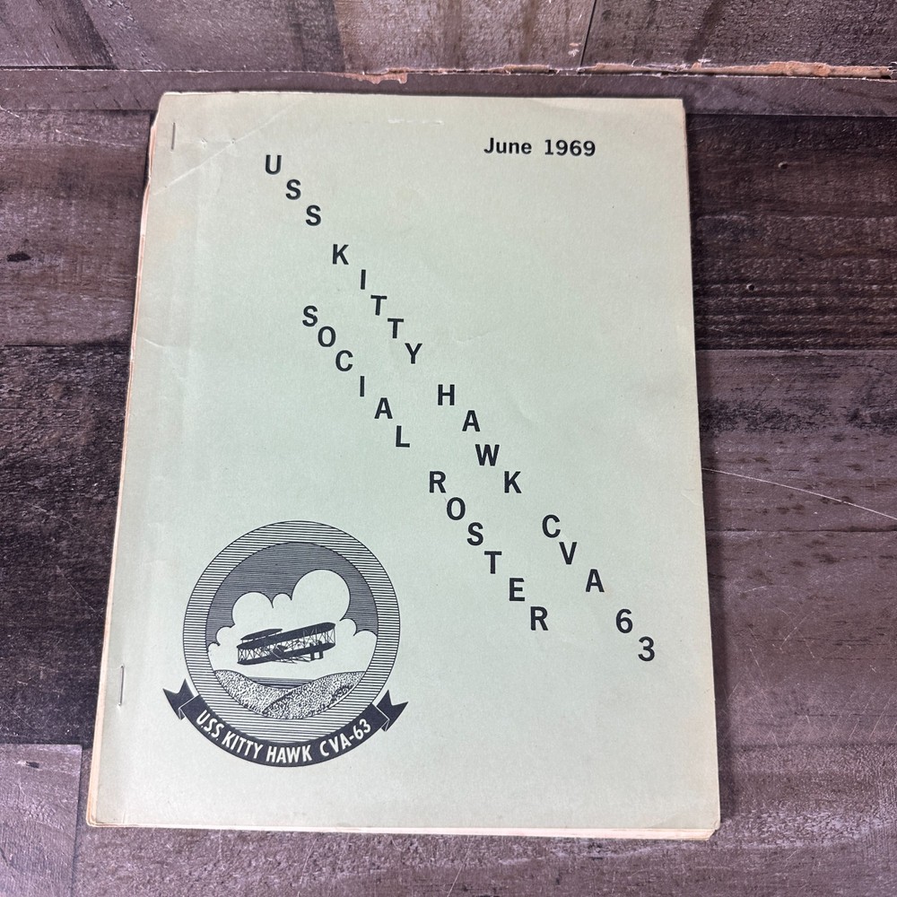 USS Kitty Hawk (CVA-63) Social Roster June 1969 Paperbook Navy Military