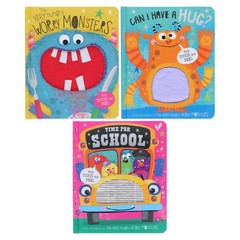 Very Hungry Worry Monsters Touch & Feel Library 3 Books Set – By Rosie Greening
