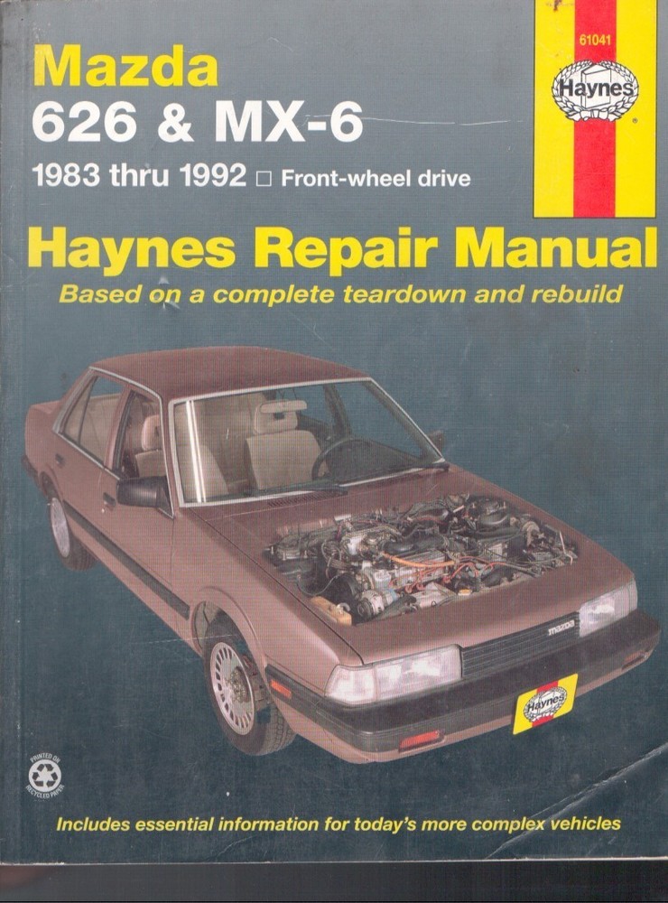 Haynes Mazda 626 & MX-6 1983-1992 FWD Repair Manual 61041 MN2273