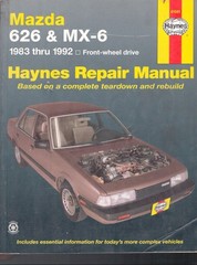 Haynes Mazda 626 & MX-6 1983-1992 FWD Repair Manual 61041 MN2273