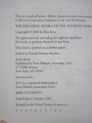 *SIGNED* BEN BOVA high grade 2001 collectible hardcover THE PRECIPICE 349 pages