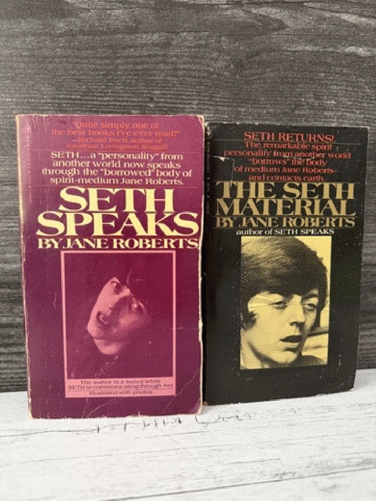Seth Speaks + The Seth Material Jane Roberts 2 Book Lot Vtg New Age Occult PB