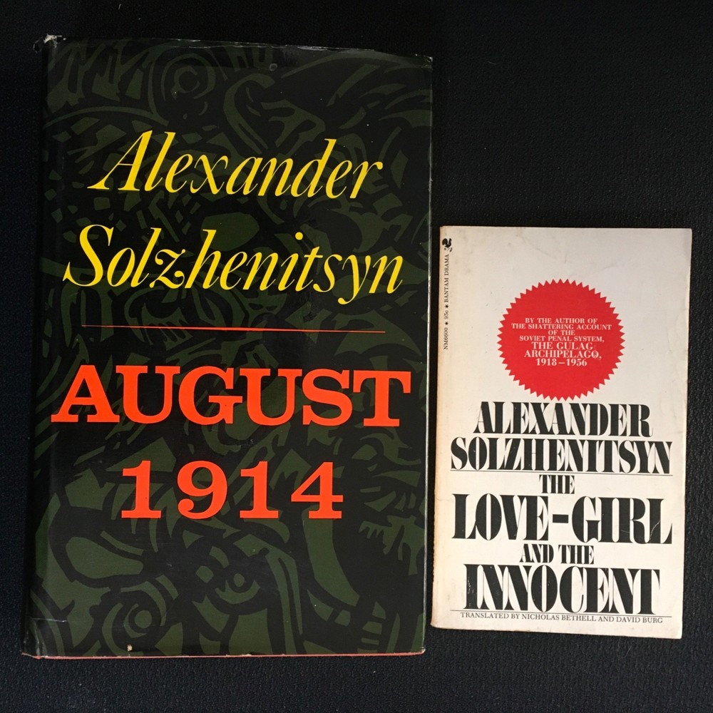 Lot ALEXANDER SOLZHENITSYN 1st US Ed HC/DJ AUGUST 1914 + LOVE-GIRL & INNOCENT pb