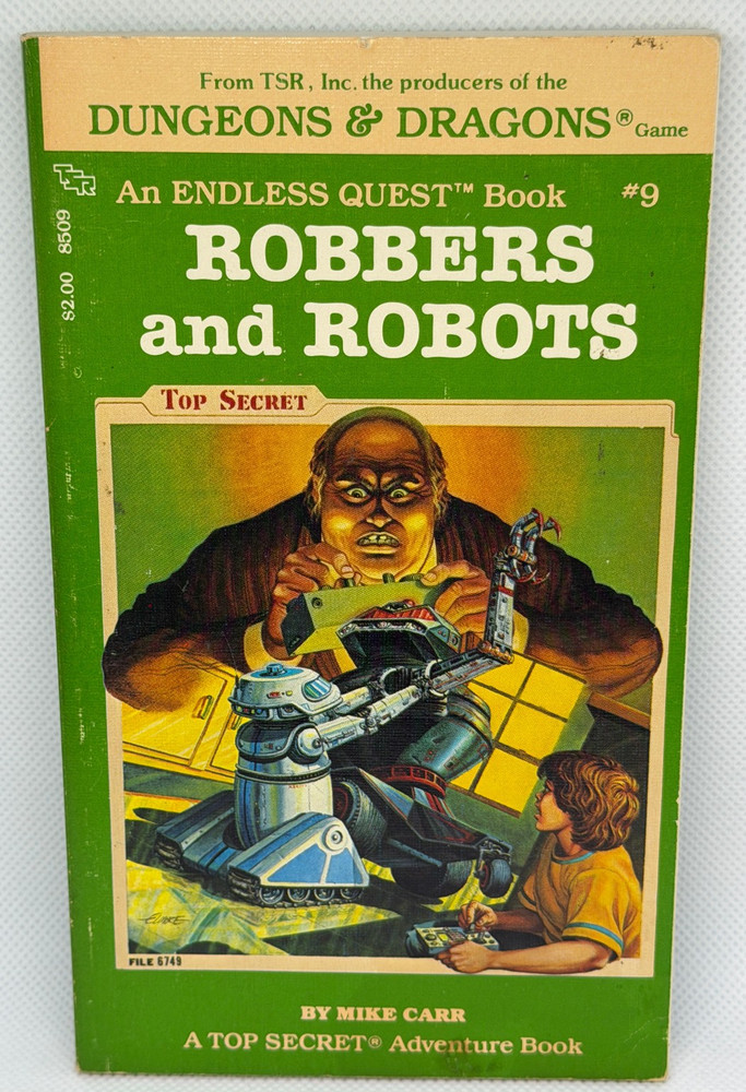 Robbers and Robots An Endless Quest #9 Mike Carr A Top Secret Adventure 1st Ed