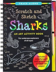 Scratch & Sketch Sharks (Trace Along) Peter Pauper Press hardcover Good