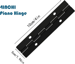 Continuous & Piano Hinges, Black Stainless Steel 304 Continuous Folding Hinges f