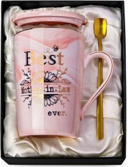 Sophisticated 14oz Pink Marble Ceramic Mug – Microwave & Dishwasher Safe Gift
