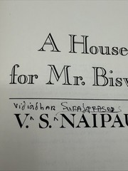 A House For Mr. Biswas by V.S. Naipaul (1983, Alfred A. Knopf) HCDJ
