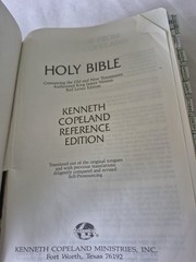 Holy Bible Kenneth Copeland Reference Edition KJV Red Letter Blue Leather 1991