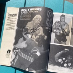 The New Pictorial History of Wrestling Hardcover Signed By Dusty Rhodes