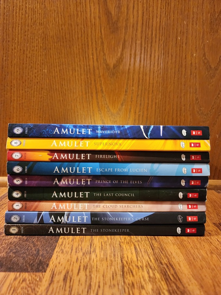 Amulet Graphic Novels Series 1-9 Kibuishi • Complete Set 2008-2018 FE Paperback