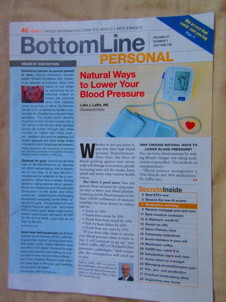 BottomLine PERSONAL magazine / July 2026 edition / New / Unread /