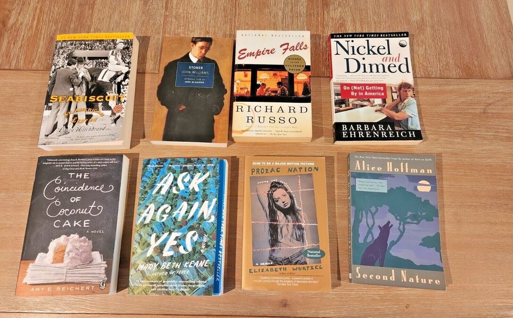 Lot of 8 Paperback Novels/Memoir different authors