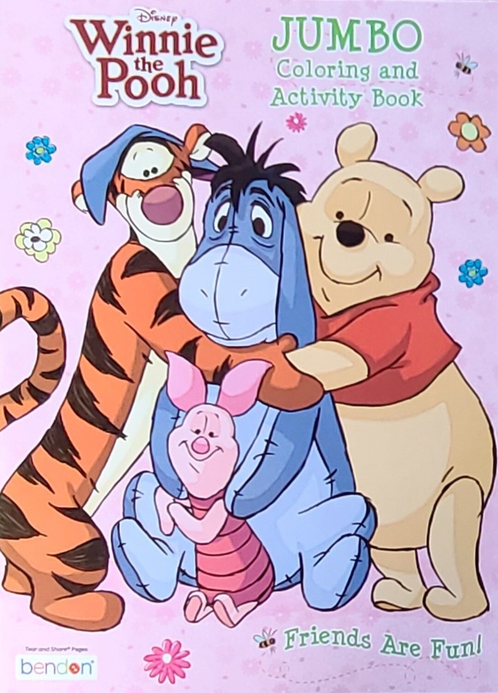 Disney Winnie The Pooh Jumbo Coloring & Activity Book Tear/Share Pages NEW!
