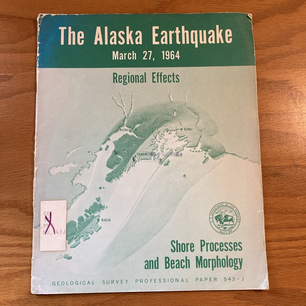 The Alaska Earthquake Mar 27, 1964: Geological Survey Professional Paper 543 – J