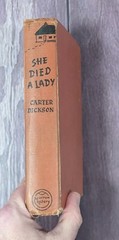 She Died a Lady – Carter Dickson – 1943 Hardcover – William Morrow US