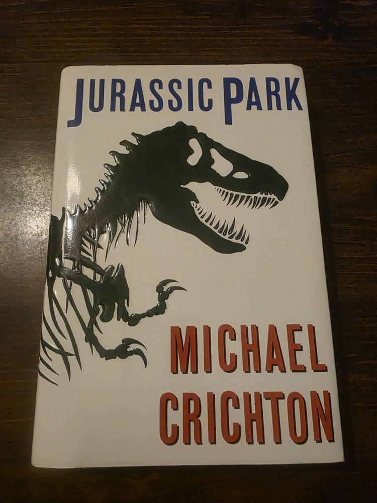 Jurassic Park by Michael Crichton HCDJ 1990 First Edition First Print