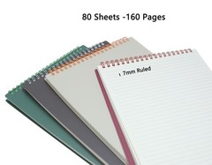 4pcs Spiral Notebook Aesthetic Supplies Top Bound B5 7mm College Ruled 9.8 In…