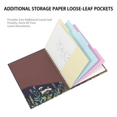 Spiral Clipboard Folio with Refillable Lined Notepad, 14.5 x 9.8 in,