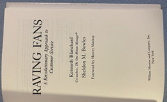 „Raving Fans,” Hard Cover Book by Ken Blanchard & Sheldon Bowles, 138 Pages, New