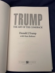 Lot 2 Donald Trump Surviving at the Top 1st editions Art of the Comeback HC DJ