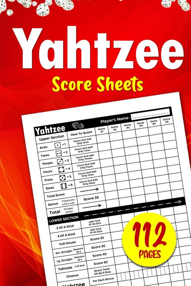 Score Pads Game Night Scorekeeping Sheets 6×9 Inches Stationary Accessories 6…