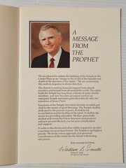 THE TEMPLE, Ensign of Peace (RLDS) PB 1987, 16 PAGES. Row 32.
