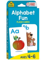 School Zone Alphabet Fun Flash Cards: 56 Cards, Preschool, Large