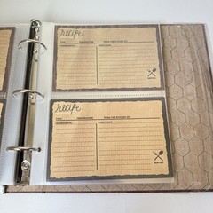 Recipe Book Organizer 3 Ring Binder Farmers Market Theme 9×9.5” Dividers Cards