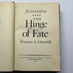 The Hinge of Fate by Winston Churchill (1950, HC, Houghton Mifflin)