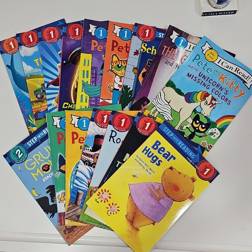 Kids Early Reader Book Lot 16 I Can Read! Step Into Reading Illustrated