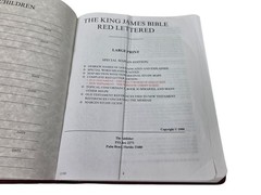 God’s Holy Bible KJV Special Margin Edition LARGE PRINT 1999 Burgundy Red Letter