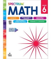 Spectrum Math Workbook Grade 6 (192 pages)