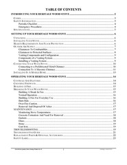 Hearthstone Heritage 8020 User Manual Instructions: 30 Pages Coil Bound