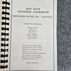 Not Just Another Cookbook PET Inc Hannibal Spiral Cookbook