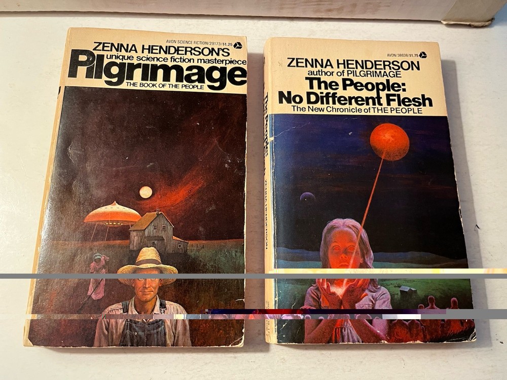 Zenna Henderson 2 PB Lot PILGRIMAGE THE PEOPLE NO DIFFERENT FLESH Avon 10th/11th