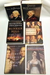 Book Mixed Lot of 6 Founding Fathers America Thomas Jefferson John Adams Bunker
