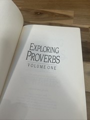 Exploring Proverbs by John Phillips (Hardcover)