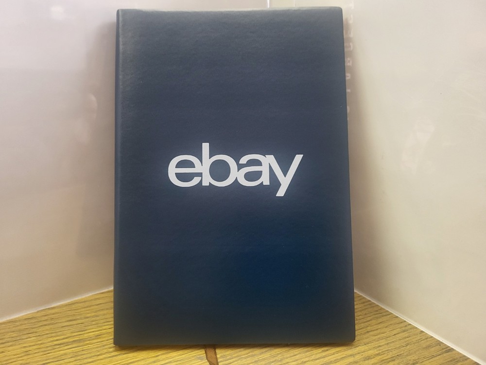 eBay Branded Faux Leather Hunter Green Journal with Bookmark Ribbon Ebayana