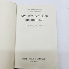 Vintage 1935 My Utmost for His Highest – Cloth Cover – Oswald Chambers Hardcover